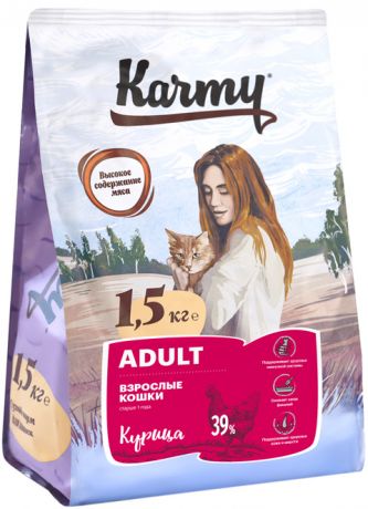 Karmy Adult Cat для взрослых кошек с курицей (0,4 кг)