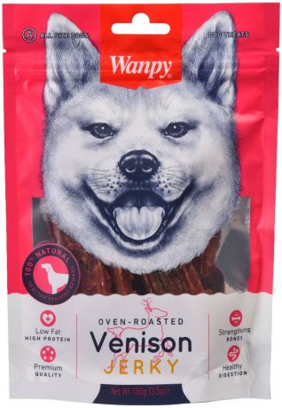 Лакомство Wanpy Dog для собак филе оленины (100 гр)