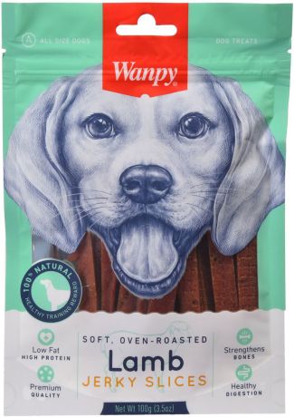 Лакомство Wanpy Dog для собак соломка из мяса ягненка (100 гр)