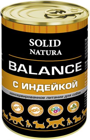 Solid Natura Balance для взрослых собак с индейкой 340 гр (340 гр)