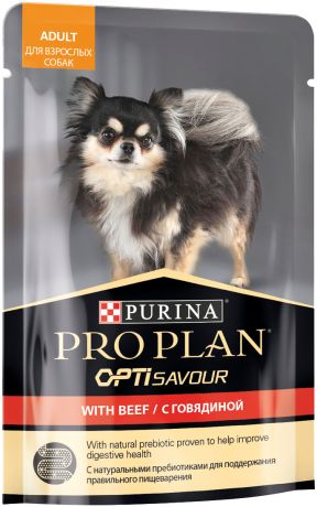 Purina Pro Plan Adult для взрослых собак маленьких пород с говядиной в соусе 100 гр (100 гр)