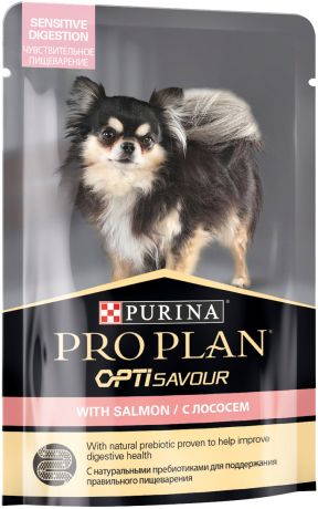 Purina Pro Plan Sensitive Digestion для взрослых собак маленьких пород с чувствительным пищеварением с лососем в соусе 100 гр (100 гр)
