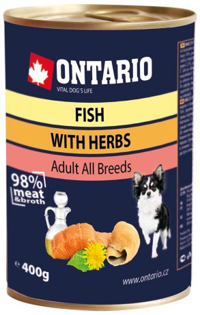 Ontario для взрослых собак рыбное ассорти (200 гр х 6 шт)