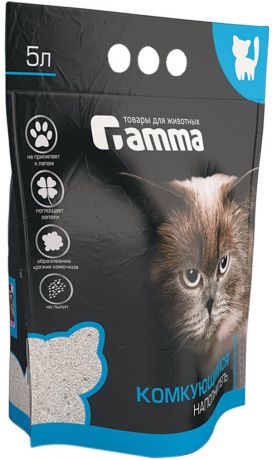 Gamma наполнитель комкующийся для туалета кошек (5 л)