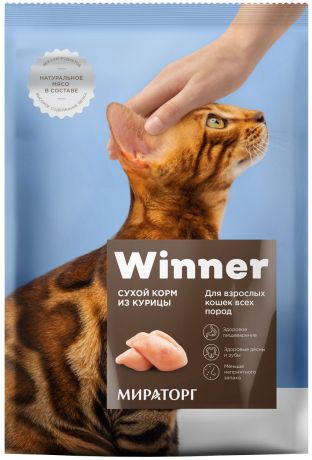 Winner для взрослых кошек с курицей (0,4 кг)