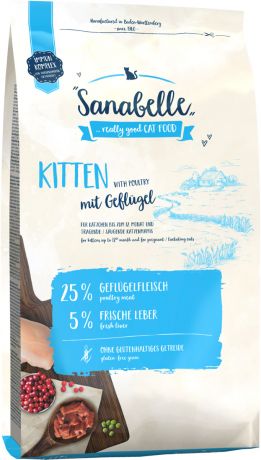 Bosch Sanabelle Kitten для котят, беременных и кормящих кошек (0,4 кг)