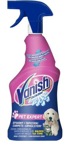 Vanish Oxi Action Pet Clean Expert спрей против пятен на ковре и обивке мебели (750 мл)