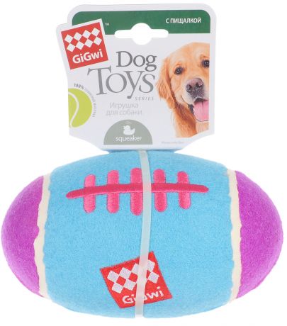 Игрушка для собак GiGwi Мяч регби с пищалкой большой 18 см (1 шт)
