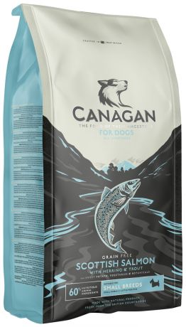Canagan Grain Free Scottish Salmon Small Breed беззерновой для собак и щенков маленьких пород с шотландским лососем (2 кг)