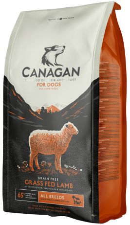 Canagan Grain Free Grass Fed Lamb All Breed беззерновой для собак и щенков всех пород с ягненком (12 кг)