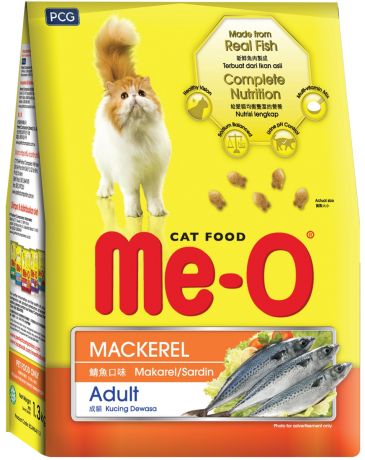 Me-o Adult Cat для взрослых кошек cо скумбрией (3 кг)