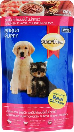 Smartheart Puppy для щенков с курицей в соусе 130 гр (130 гр)