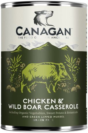 Canagan Grain Free Chicken & Wild Boar для взрослых собак с тушеной курицей и диким кабаном 400 гр (400 гр)