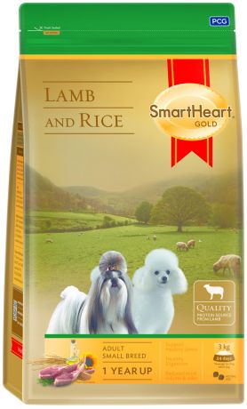 Smartheart Gold Adult Small Breed для взрослых собак маленьких пород с ягненком и рисом (3 кг)