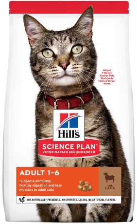 Hill’s Science Plan Feline Adult Lamb для взрослых кошек с ягненком (1,5 кг)
