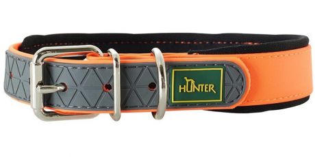Ошейник для собак Hunter Convenience Comfort 35 биотан мягкая горловина оранжевый неон 20 мм 22 – 30 см (1 шт)