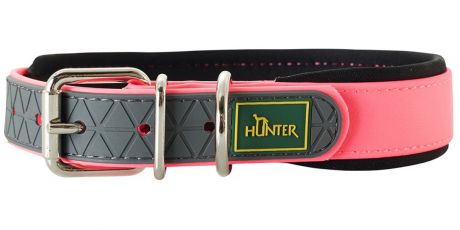 Ошейник для собак Hunter Convenience Comfort 40 биотан мягкая горловина розовый неон 20 мм 27 – 35 см (1 шт)