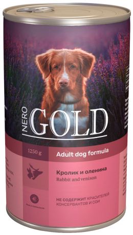 Nero Gold Adult Dog Rabbit & Venison для взрослых собак с кроликом и олениной (410 гр)