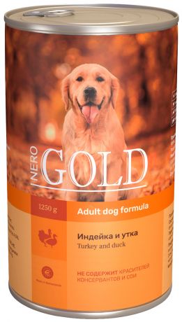 Nero Gold Adult Dog Turkey & Duck для взрослых собак с индейкой и уткой (1250 гр)
