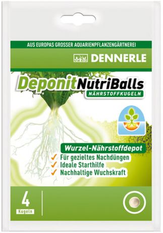 Добавка профессиональная грунтовая Dennerle Nutriballs (уп.4 таблетки) (1 уп)