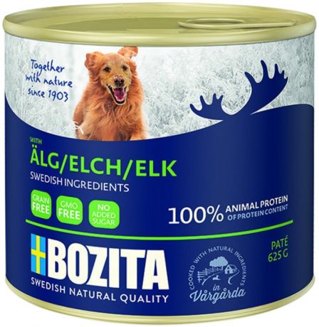 Bozita Elk для собак и щенков паштет с лосем 625 гр (625 гр)