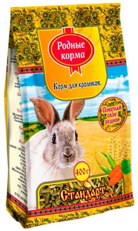 родные корма корм для кроликов стандарт (400 г)