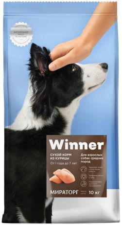 Winner для взрослых собак средних пород с курицей (1 кг)