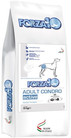 Forza10 Dog Condro Active для взрослых собак всех пород при заболеваниях опорно-двигательного аппарата (10 кг)