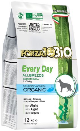 Forza10 Dog Bio Every Day All Breeds для взрослых собак всех пород с рыбой и водорослями (12 кг)