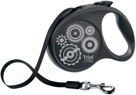 Triol Flexi Joy Motor ременной поводок рулетка для животных 5 м размер L черно-серый (1 шт)