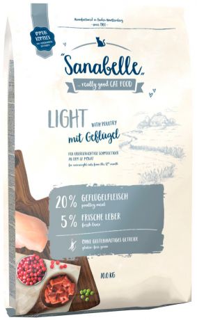 Bosch Sanabelle Light диетический для взрослых кошек с птицей (2 кг)