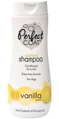 8 in 1 Perfect Coat Natural Oatmeal шампунь овсяный для собак успокаивающий для кожи с ароматом ванили (473 мл)