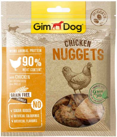 Лакомство GimDog для собак наггетсы с курицей ( 55 гр)