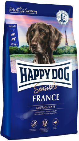 Happy Dog Supreme France Sensible Nutrition беззерновой для взрослых собак всех пород при аллергии с уткой и картофелем (1 кг)