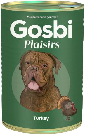 Gosbi Plaisirs Turkey беззерновые для взрослых собак с индейкой (185 гр х 10 шт)