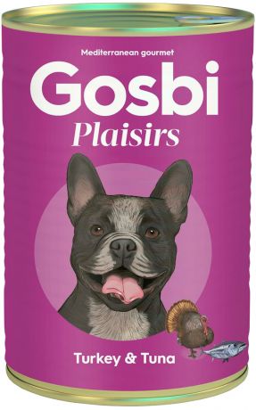 Gosbi Plaisirs Turkey & Tuna беззерновые для взрослых собак с индейкой и тунцом (400 гр х 10 шт)