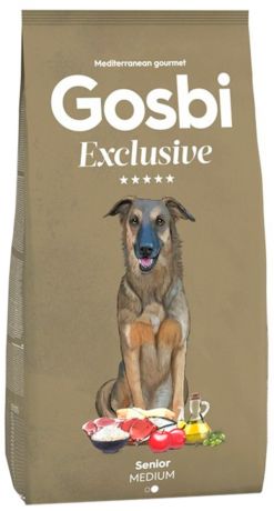Gosbi Exclusive Senior Medium для пожилых собак средних и крупных пород с курицей (12 кг)