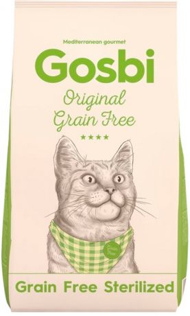 Gosbi Original Cat Sterilized Grain Free беззерновой для кастрированных котов и стерилизованных кошек с курицей (1 кг)