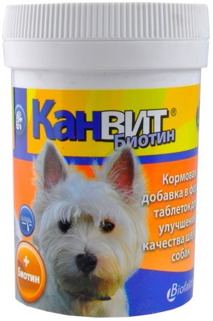канвит биотин витаминная кормовая добавка для собак для улучшения качества шерсти 100 гр (1 шт)
