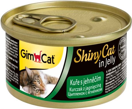 Gimcat Shinycat для взрослых кошек с курицей и ягненком в желе 70 гр (70 гр)