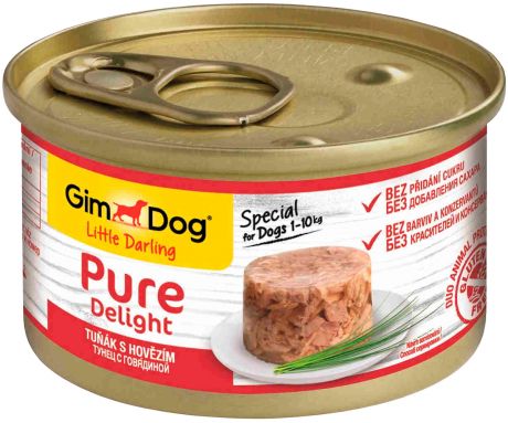 Gimdog Pure Delight для взрослых собак с тунцом и говядиной в желе 85 гр (85 гр)