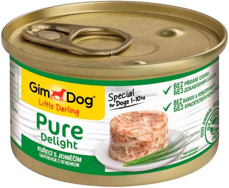 Gimdog Pure Delight для взрослых собак с курицей и ягненком в желе 85 гр (85 гр)