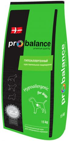 Probalance Dog Adult Hypoallergenic гипоаллергенный для взрослых собак с чувствительным пищеварением с курицей (15 кг)