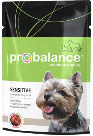Probalance Dog Sensitive для взрослых собак всех пород с чувствительным пищеварением с курицей 100 гр (100 гр х 25 шт)