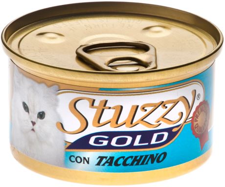 Stuzzy Gold для взрослых кошек мусс с индейкой 85 гр (85 гр х 24 шт)