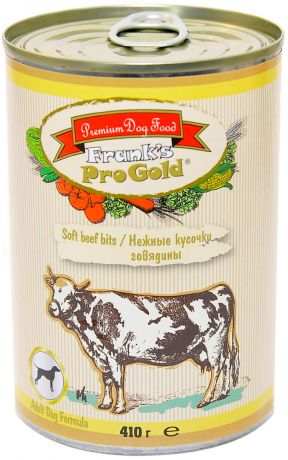 Frank's Progold Dog для взрослых собак с нежными кусочками говядины 410 гр (410 гр)