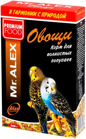 Mr.alex Овощи корм для волнистых попугаев (500 гр)