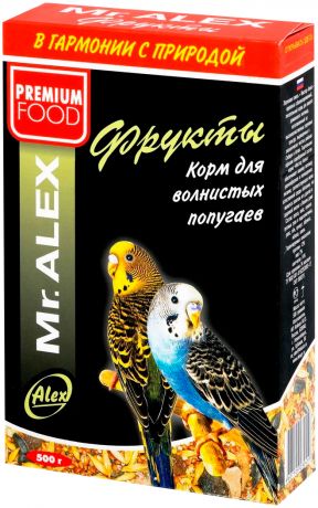 Mr.alex Фрукты корм для волнистых попугаев (500 гр)