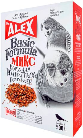 Mr.alex вasic Микс корм для волнистых попугаев (500 гр)