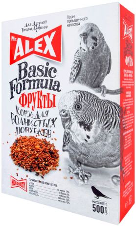 Mr.alex вasic Фрукты корм для волнистых попугаев (500 гр)